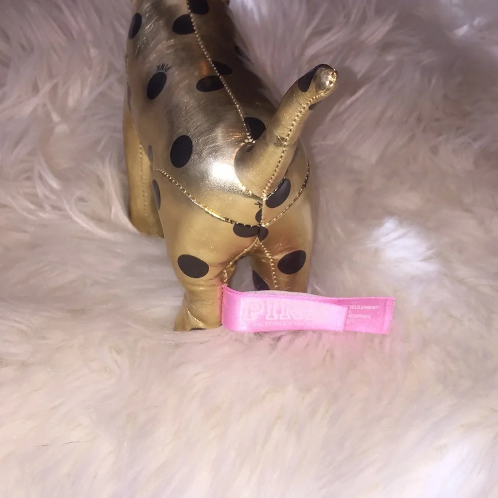 Rare gorgeous PINK collectible dog from VS gold/black polka dot - Picture 5 of 5